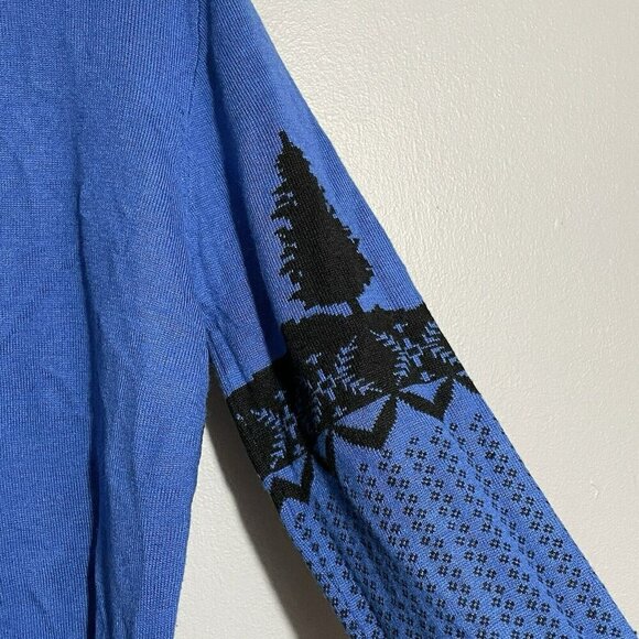 Threadbare Christmas Ugly Sweater Jumper Adult Sz M Santa Reindeer Cold Outside - Picture 12 of 12